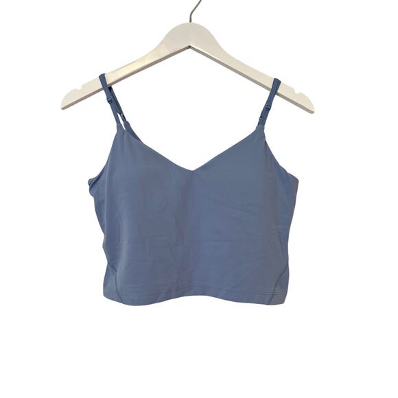 Lululemon Size 10 Light Blue Gym Sports Bra Yoga Athleisure Align Tank Crop Top - Picture 1 of 8